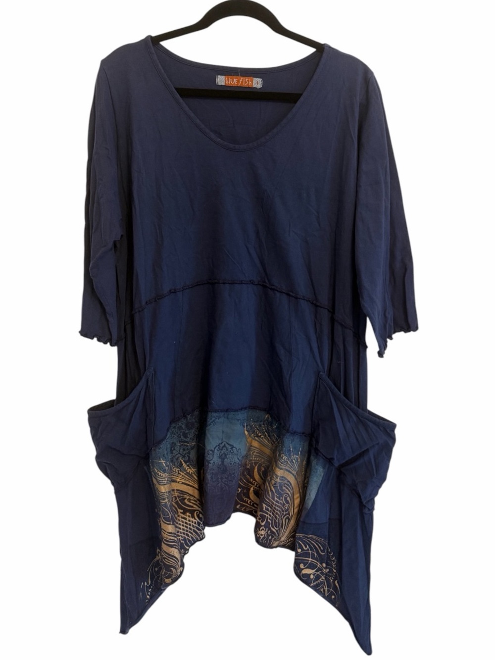Blue Fish Vector Tunic Size 1 - Picture 2 of 5